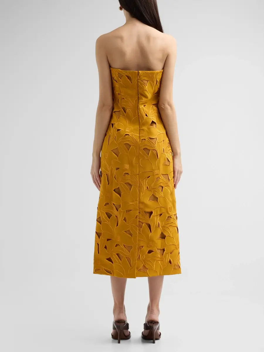 SACHIN & BABI Women's Pamela Embroidered Strapless Midi Dress | Thumbnail 3