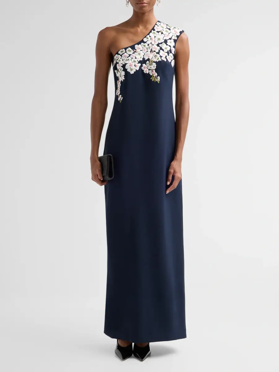SACHIN & BABI Women's Louisa Embroidered One-Shoulder Gown | Thumbnail 2 SACHIN & BABI Women's Louisa Embroidered One-Shoulder Gown | Thumbnail 2