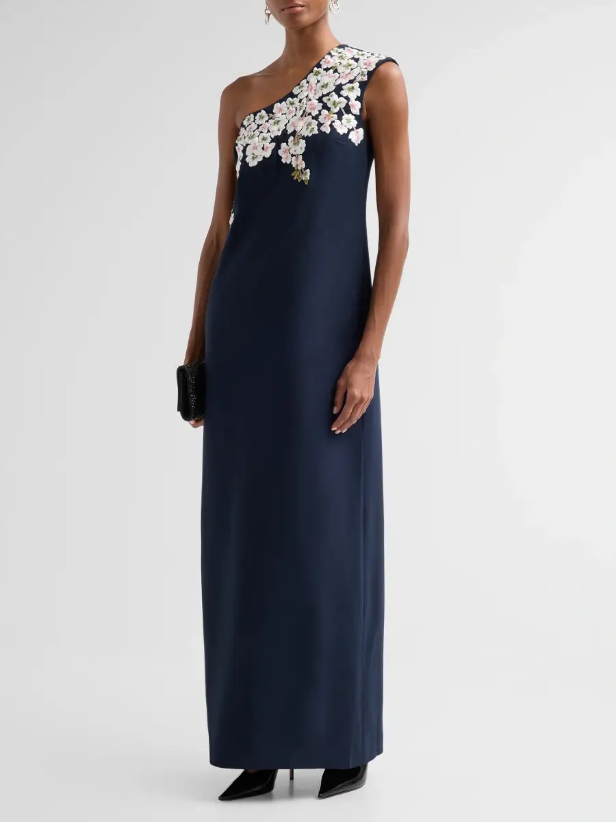 SACHIN & BABI Women's Louisa Embroidered One-Shoulder Gown | Thumbnail 4 SACHIN & BABI Women's Louisa Embroidered One-Shoulder Gown | Thumbnail 4