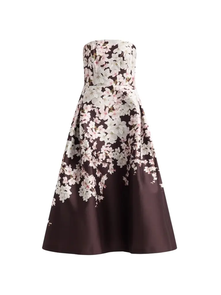 SACHIN & BABI Women's Shay Printed Strapless Midi Dress