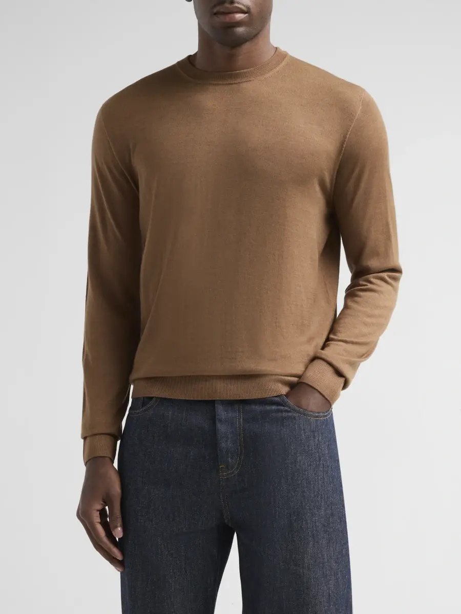 CORNELIANI Men's Crewneck Wool Sweater | Thumbnail 4 CORNELIANI Men's Crewneck Wool Sweater | Thumbnail 4