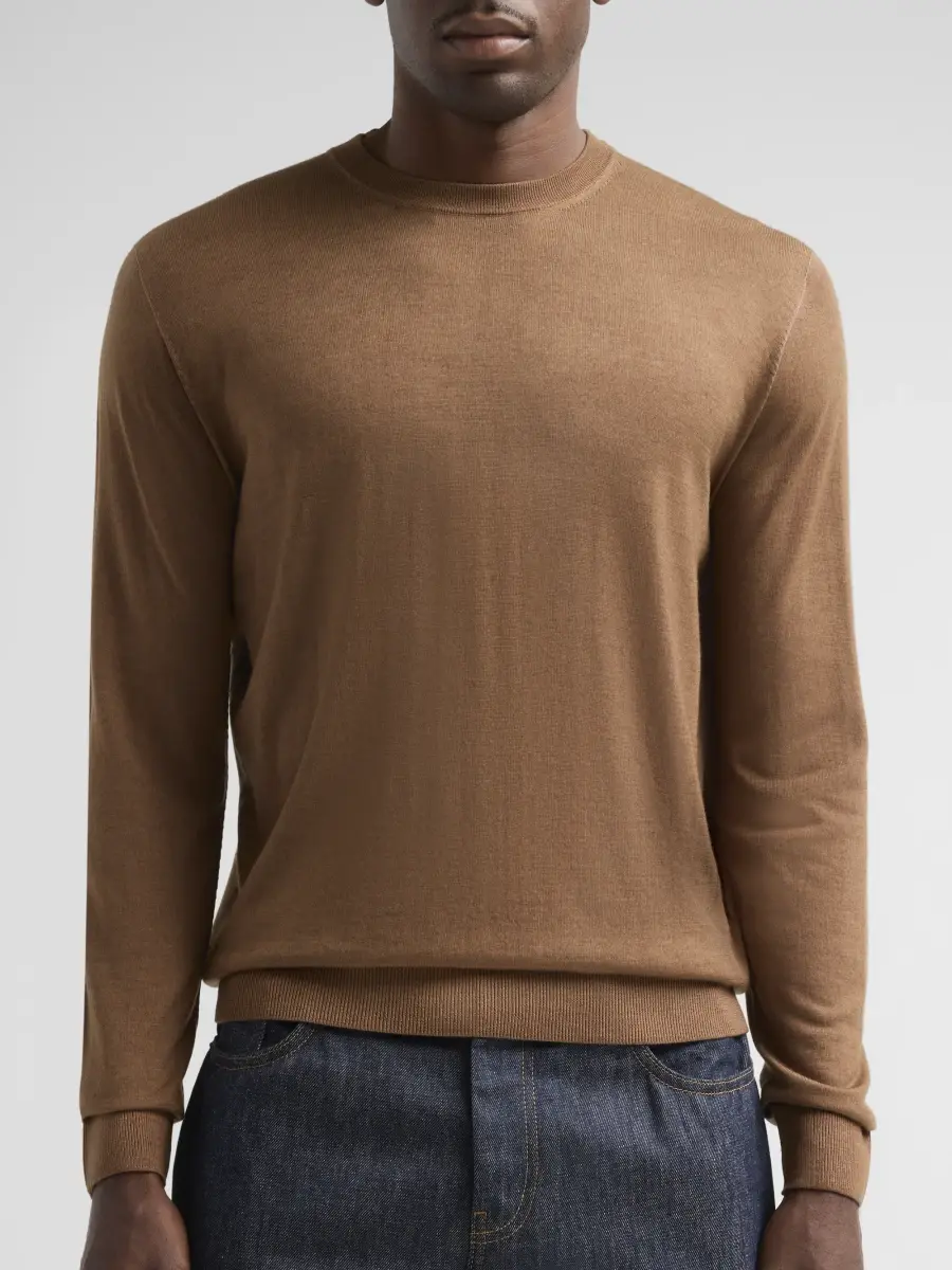CORNELIANI Men's Crewneck Wool Sweater | Thumbnail 5 CORNELIANI Men's Crewneck Wool Sweater | Thumbnail 5
