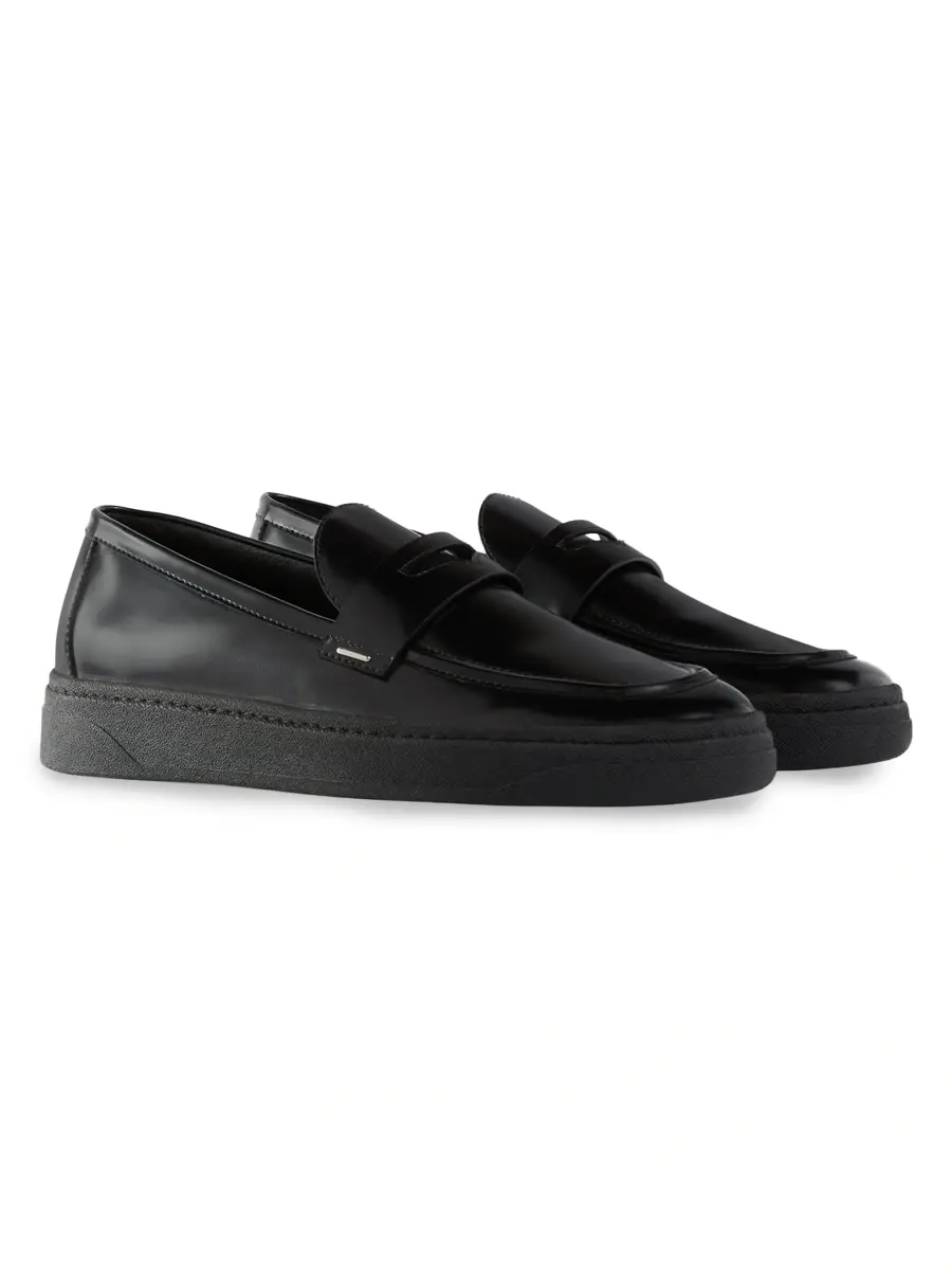 Giuseppe Zanotti Men's Leather Penny Loafers | Thumbnail 2