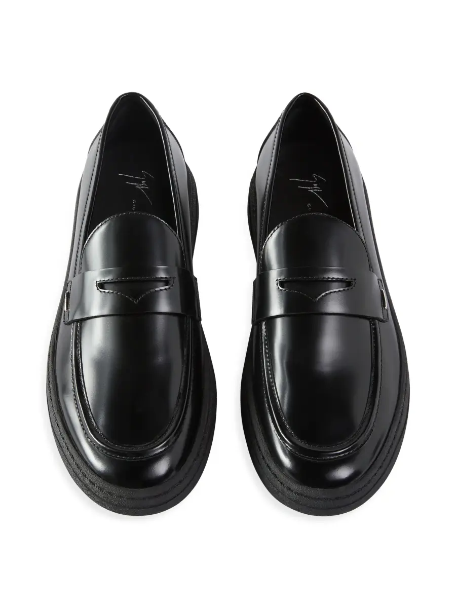 Giuseppe Zanotti Men's Leather Penny Loafers | Thumbnail 4