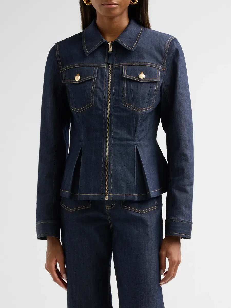 Cinq à Sept Women's Kaiya Cotton-Blend Denim Jacket | Thumbnail 4 Cinq à Sept Women's Kaiya Cotton-Blend Denim Jacket | Thumbnail 4