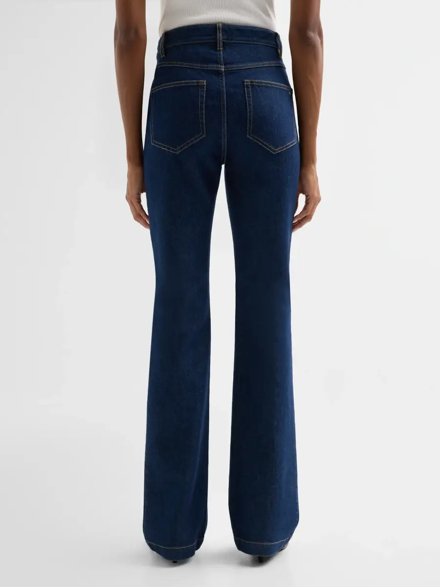 Cinq à Sept Women's Stevie Rhinestone-Rose Flare-Leg Jeans | Thumbnail 3 Cinq à Sept Women's Stevie Rhinestone-Rose Flare-Leg Jeans | Thumbnail 3