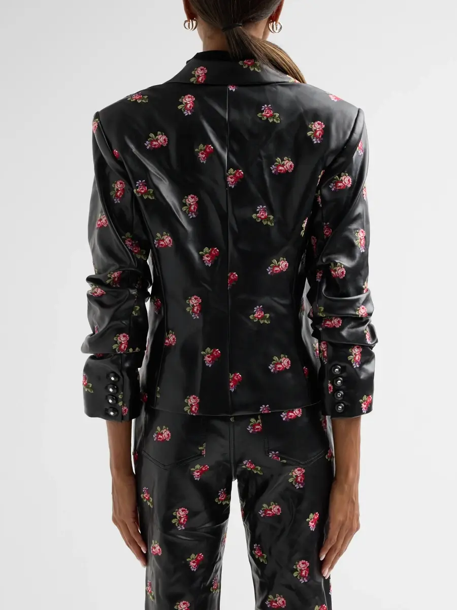 Cinq à Sept Women's Le Petit Khloe Rose-Print Blazer | Thumbnail 3 Cinq à Sept Women's Le Petit Khloe Rose-Print Blazer | Thumbnail 3