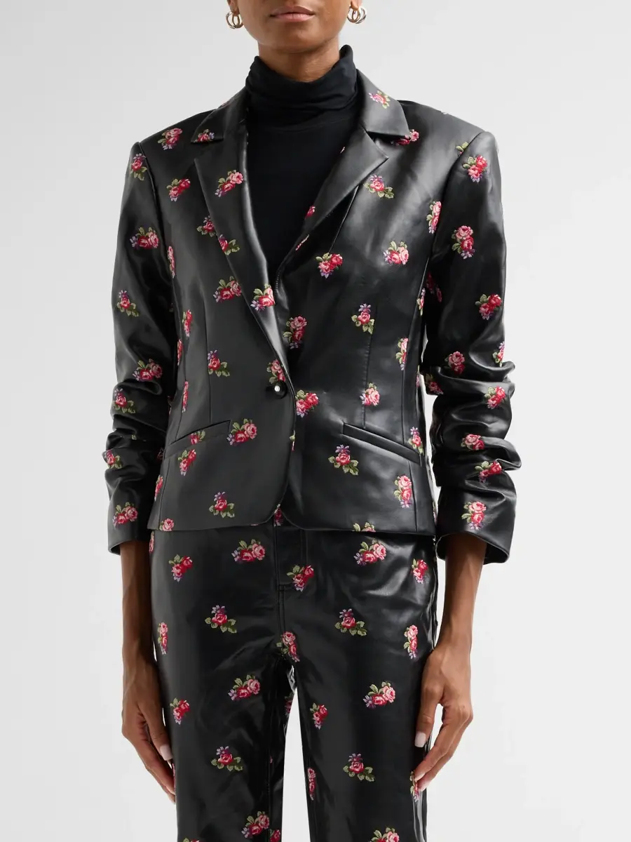 Cinq à Sept Women's Le Petit Khloe Rose-Print Blazer | Thumbnail 4 Cinq à Sept Women's Le Petit Khloe Rose-Print Blazer | Thumbnail 4
