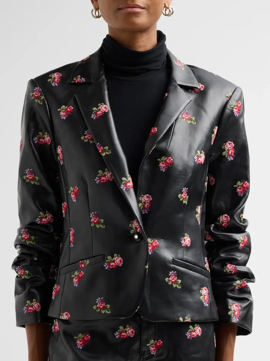 Cinq à Sept Women's Le Petit Khloe Rose-Print Blazer | Thumbnail 5 Cinq à Sept Women's Le Petit Khloe Rose-Print Blazer | Thumbnail 5