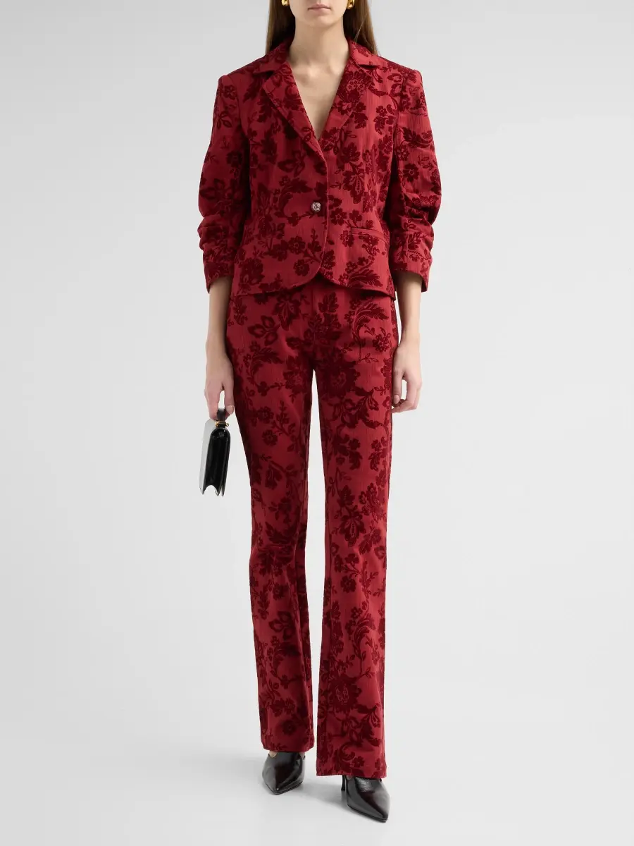 Cinq à Sept Women's Le Petit Khloe Paisley Stretch-Cotton Blazer | Thumbnail 2 Cinq à Sept Women's Le Petit Khloe Paisley Stretch-Cotton Blazer | Thumbnail 2