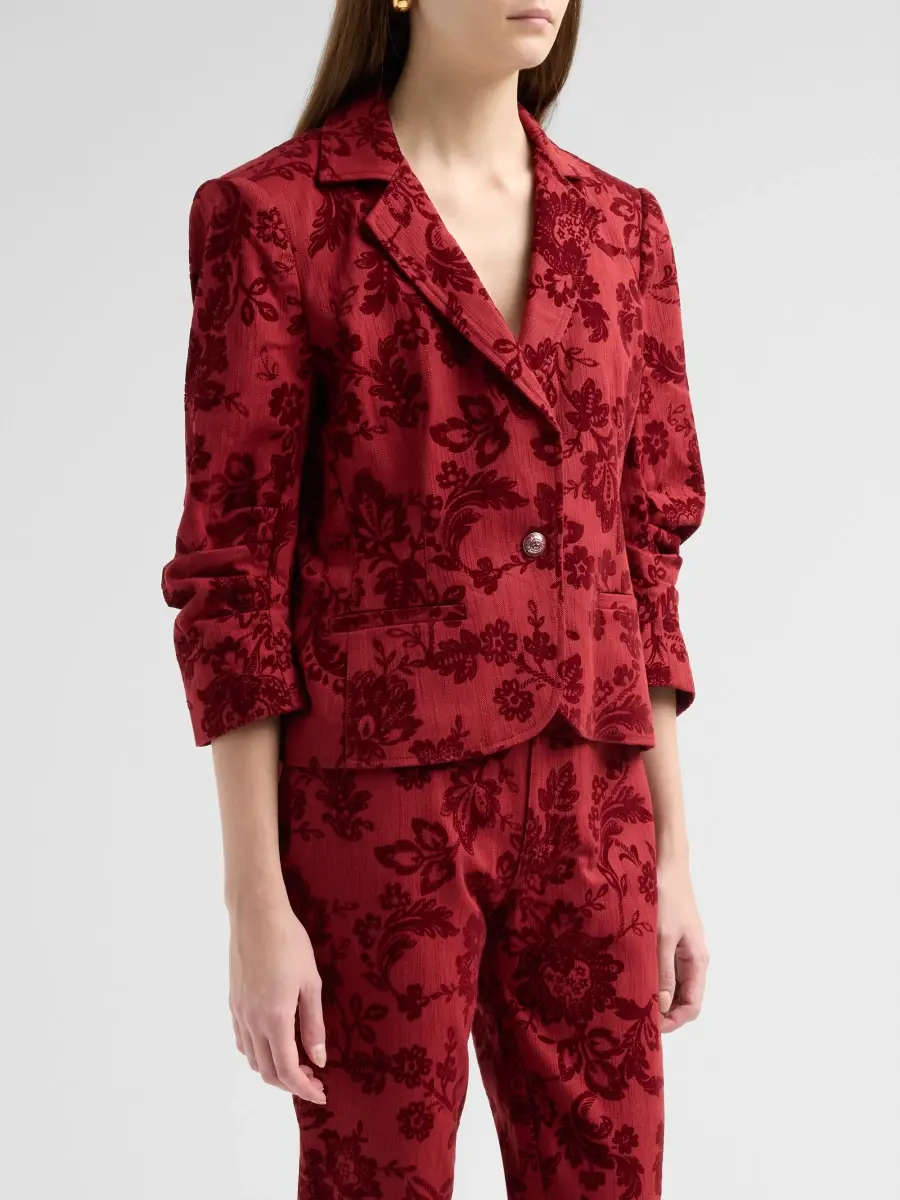 Cinq à Sept Women's Le Petit Khloe Paisley Stretch-Cotton Blazer | Thumbnail 4 Cinq à Sept Women's Le Petit Khloe Paisley Stretch-Cotton Blazer | Thumbnail 4