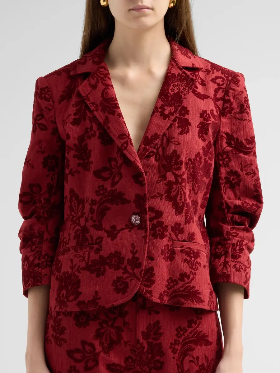 Cinq à Sept Women's Le Petit Khloe Paisley Stretch-Cotton Blazer | Thumbnail 5 Cinq à Sept Women's Le Petit Khloe Paisley Stretch-Cotton Blazer | Thumbnail 5