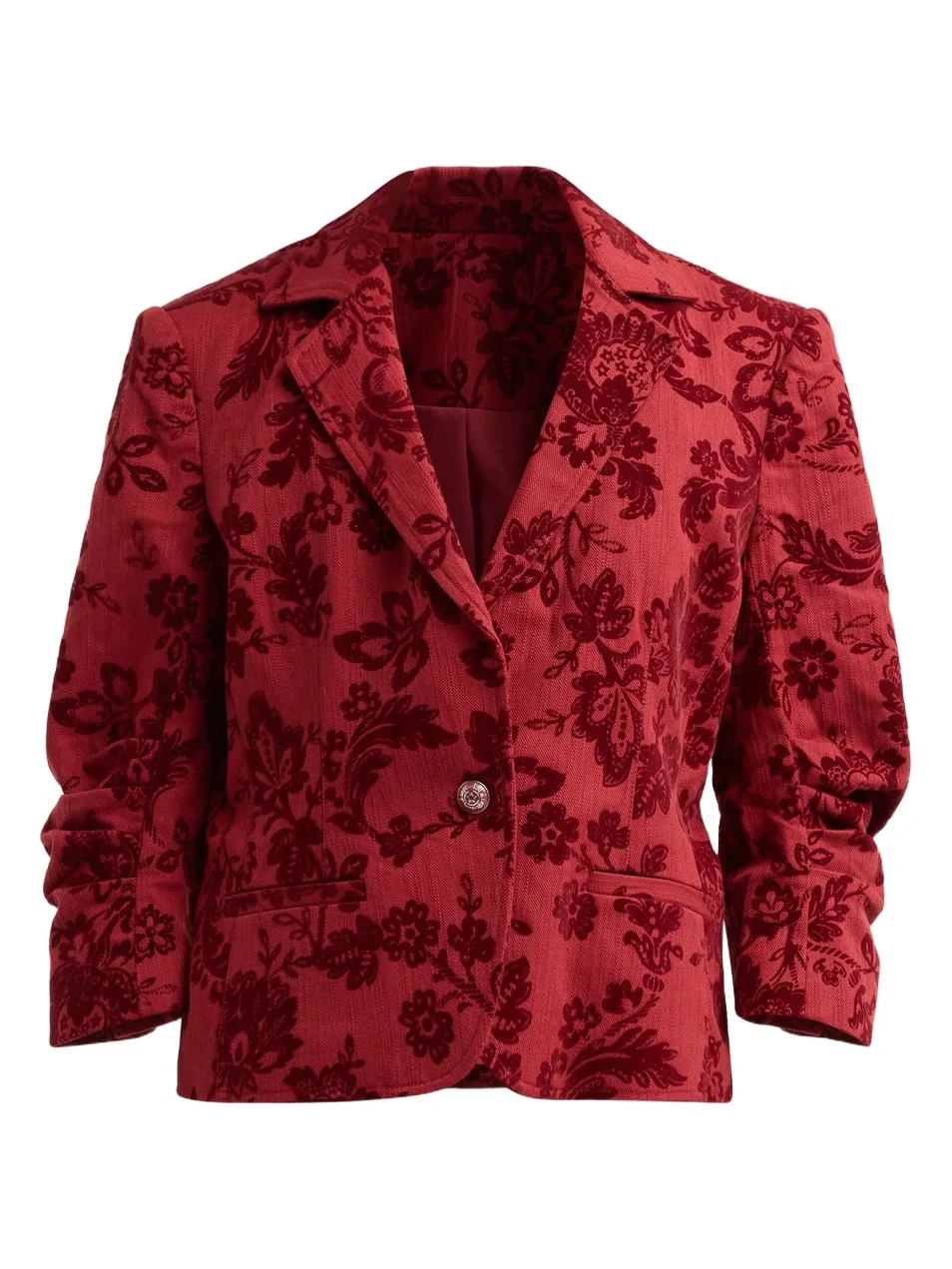 Women's Le Petit Khloe Paisley Stretch-Cotton Blazer