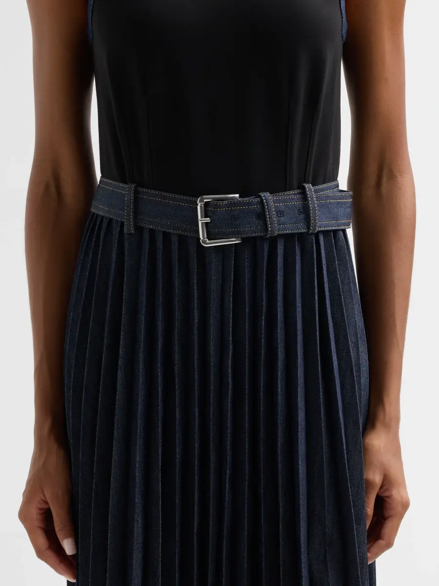 Cinq à Sept Women's Crosby Mixed-Media Belted Maxi Dress | Thumbnail 5 Cinq à Sept Women's Crosby Mixed-Media Belted Maxi Dress | Thumbnail 5