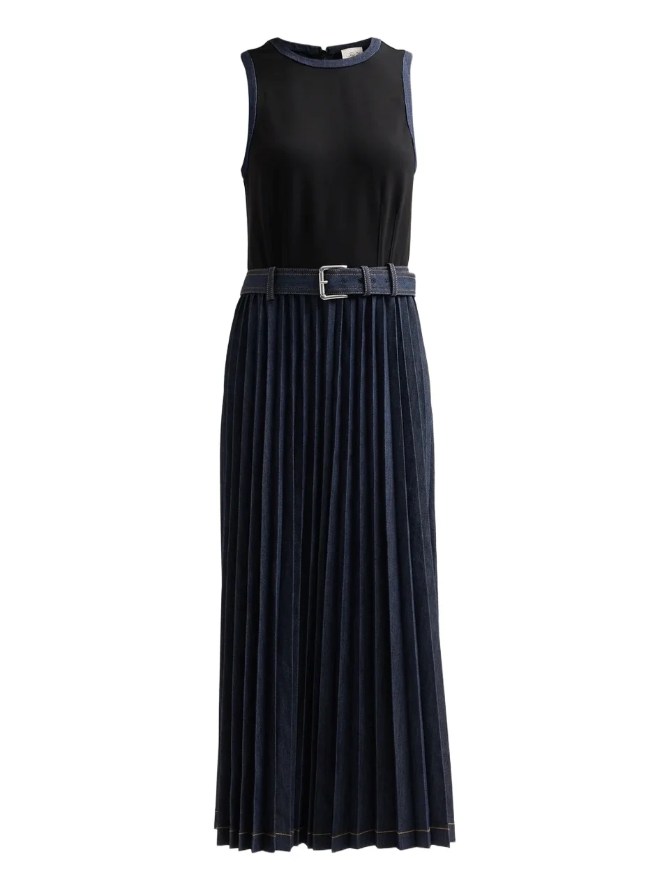 Women's Crosby Mixed-Media Belted Maxi Dress Women's Crosby Mixed-Media Belted Maxi Dress