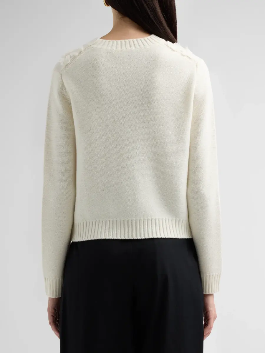 Vince Women's Cut Float Cable-Knit Crewneck Sweater | Thumbnail 3 Vince Women's Cut Float Cable-Knit Crewneck Sweater | Thumbnail 3