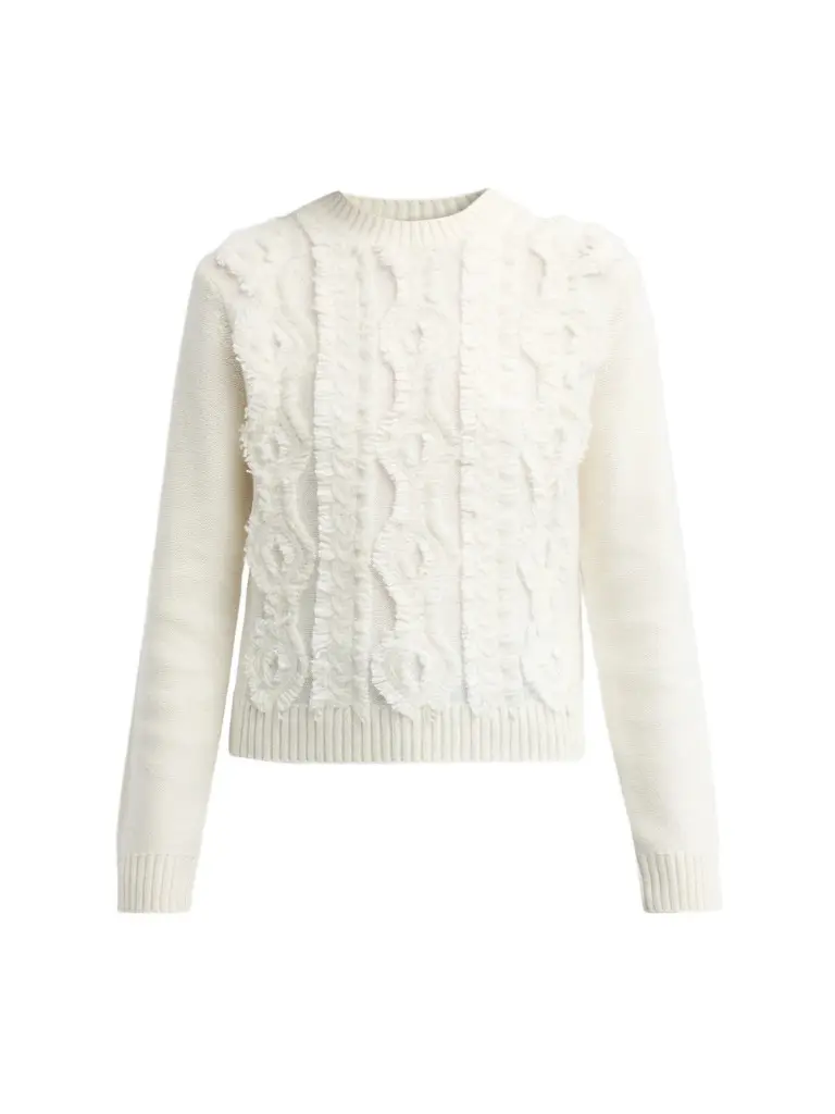 Vince Women's Cut Float Cable-Knit Crewneck Sweater