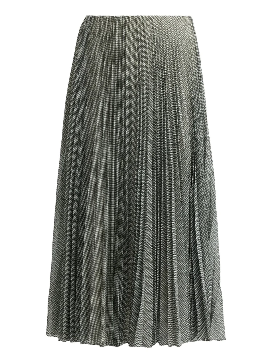 Women's Pleated Houndstooth Sheer Chiffon Midi Skirt Women's Pleated Houndstooth Sheer Chiffon Midi Skirt