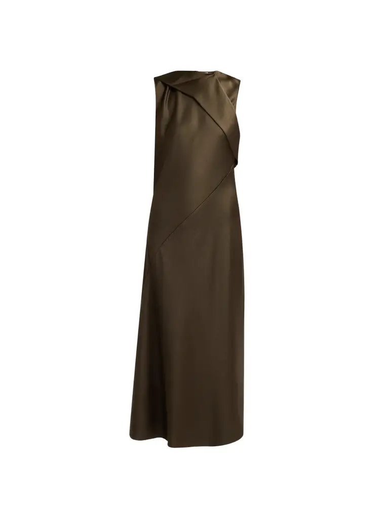 Vince Women's Draped Scarf Tie Sleeveless Midi Dress