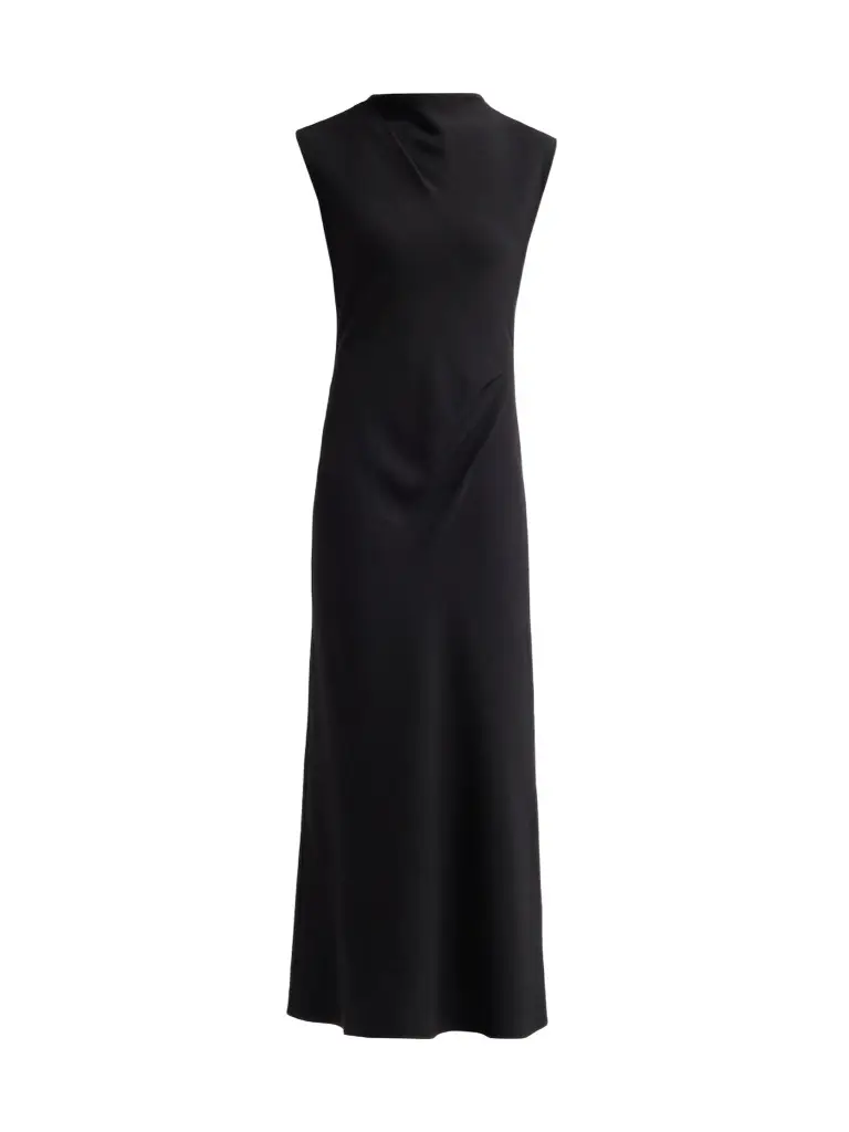 Vince Women's Draped Mock Turtleneck Maxi Dress