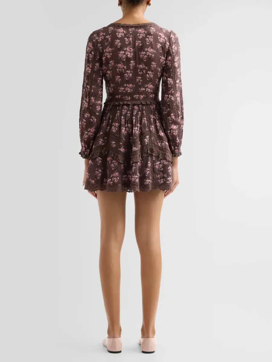 LoveShackFancy Women's Lysanthe Printed Mini Dress | Thumbnail 3 LoveShackFancy Women's Lysanthe Printed Mini Dress | Thumbnail 3