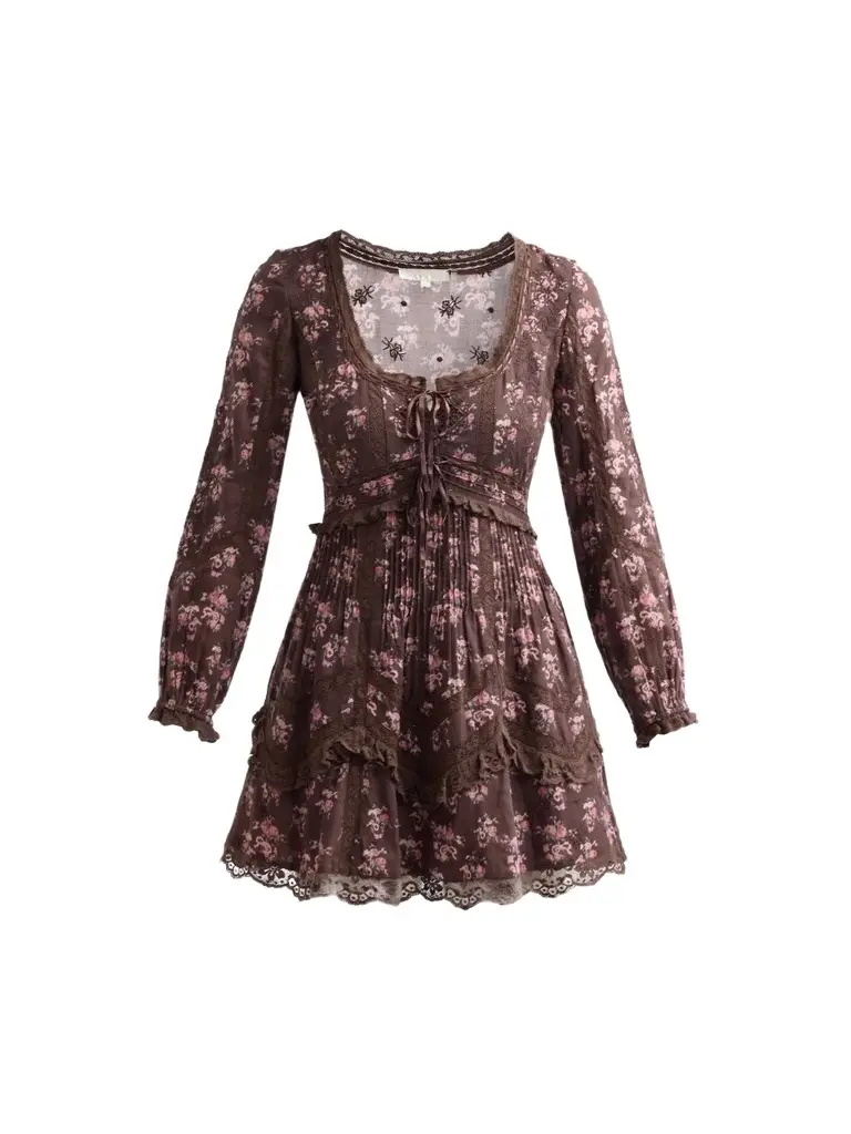 LoveShackFancy Women's Lysanthe Printed Mini Dress