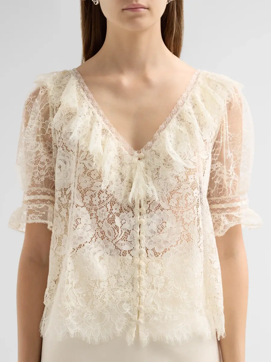 LoveShackFancy Women's Kaylin Lace Top | Thumbnail 5 LoveShackFancy Women's Kaylin Lace Top | Thumbnail 5