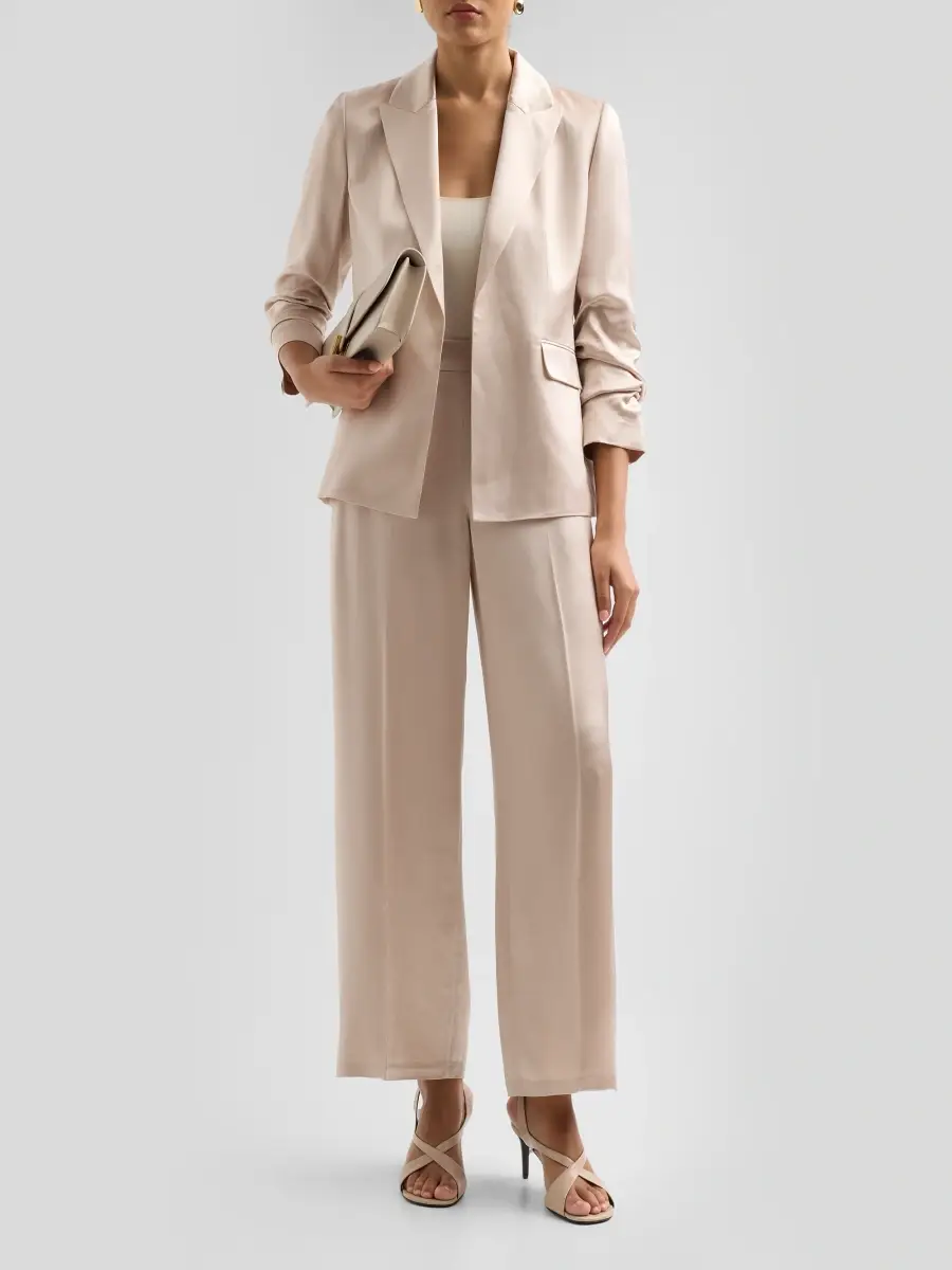 Elie Tahari Women's James Satin Wide-Leg Pants | Thumbnail 2
