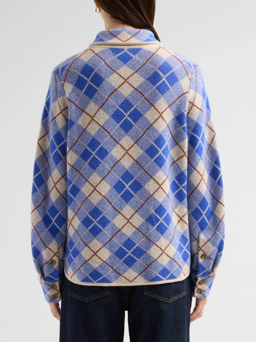 Guest In Residence Women's Dylan Plaid Cashmere-Knit Shirt | Thumbnail 3