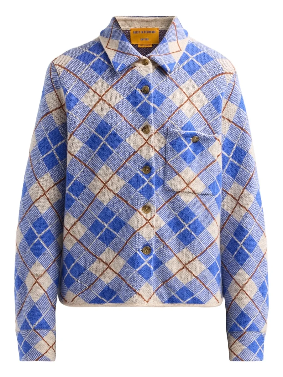 Guest In Residence Women's Dylan Plaid Cashmere-Knit Shirt