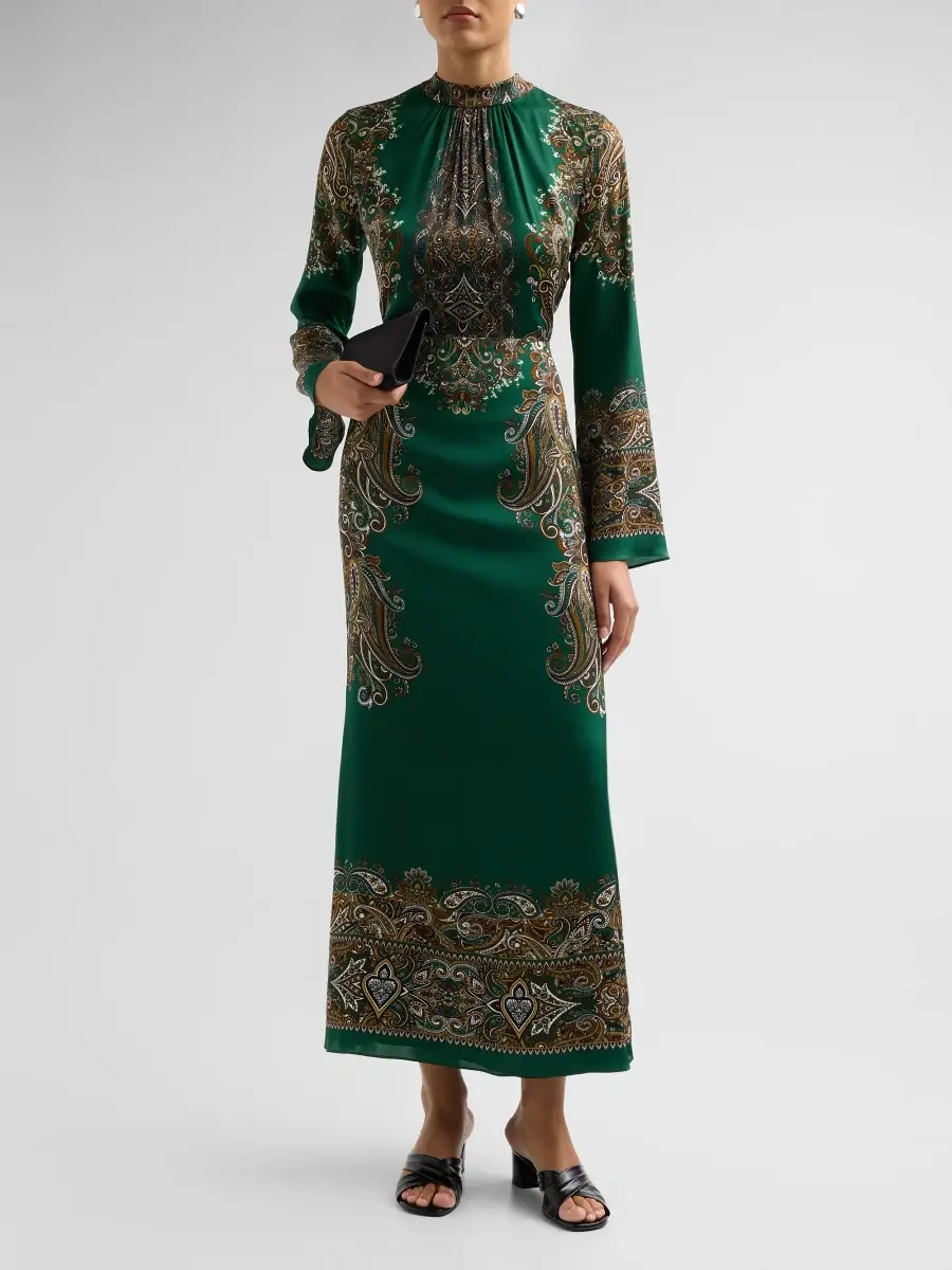 Elie Tahari Women's Amaya Paisley Silk-Blend Maxi Dress | Thumbnail 2 Elie Tahari Women's Amaya Paisley Silk-Blend Maxi Dress | Thumbnail 2