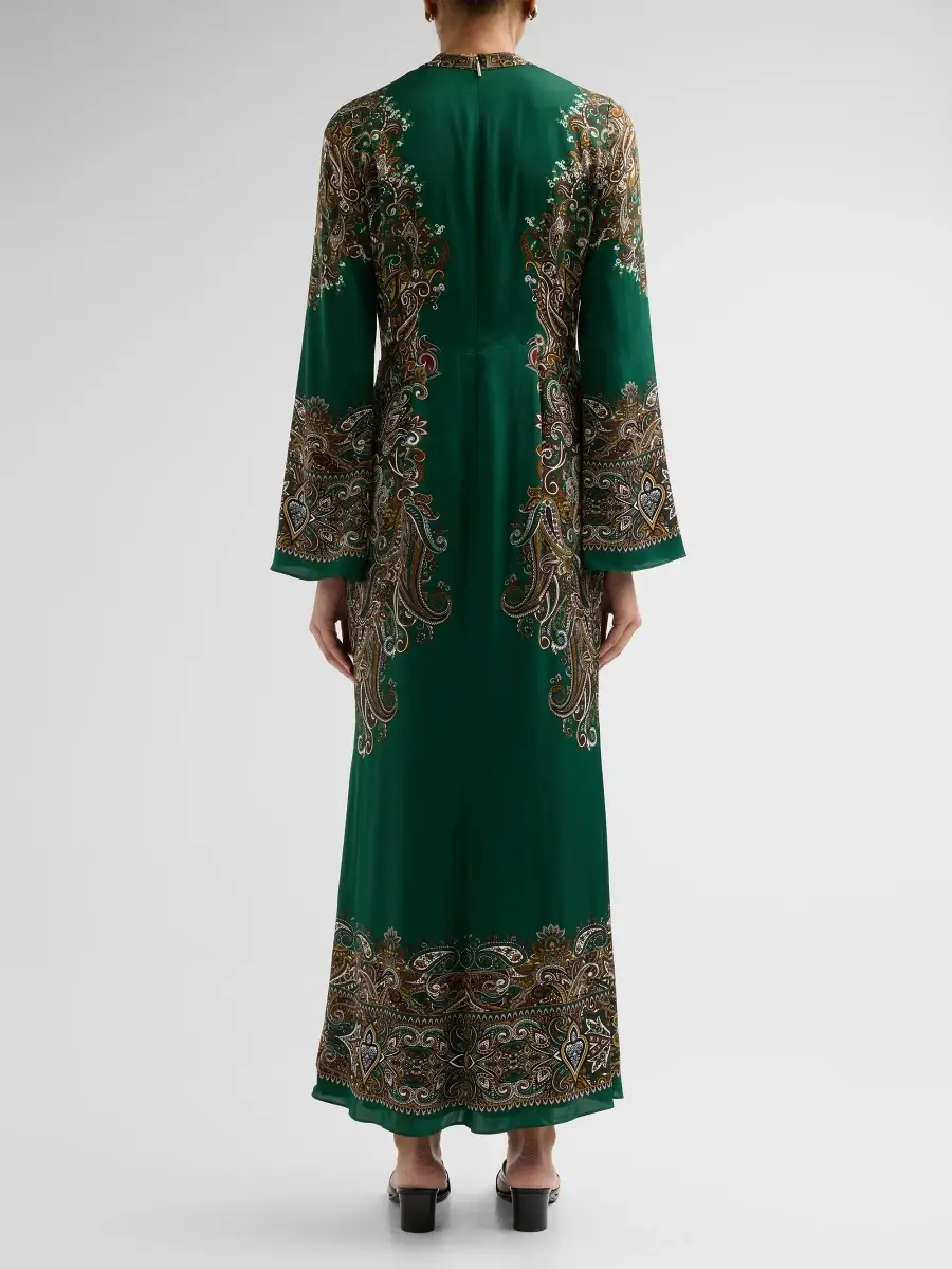 Elie Tahari Women's Amaya Paisley Silk-Blend Maxi Dress | Thumbnail 3 Elie Tahari Women's Amaya Paisley Silk-Blend Maxi Dress | Thumbnail 3
