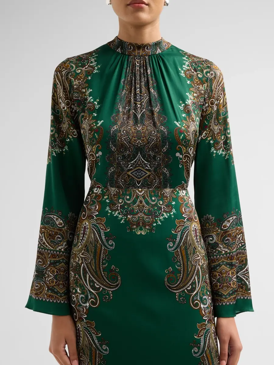 Elie Tahari Women's Amaya Paisley Silk-Blend Maxi Dress | Thumbnail 5 Elie Tahari Women's Amaya Paisley Silk-Blend Maxi Dress | Thumbnail 5