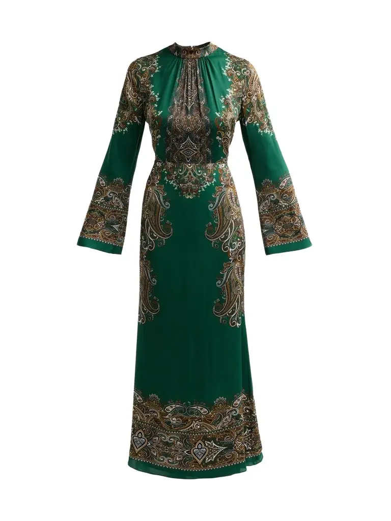 Elie Tahari Women's Amaya Paisley Silk-Blend Maxi Dress