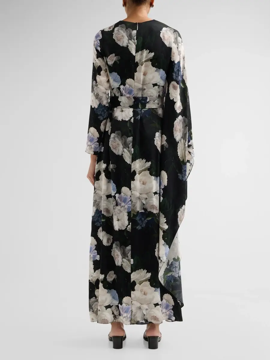 Elie Tahari Women's Aurelia Floral Silk-Blend Belted Maxi Dress | Thumbnail 3 Elie Tahari Women's Aurelia Floral Silk-Blend Belted Maxi Dress | Thumbnail 3