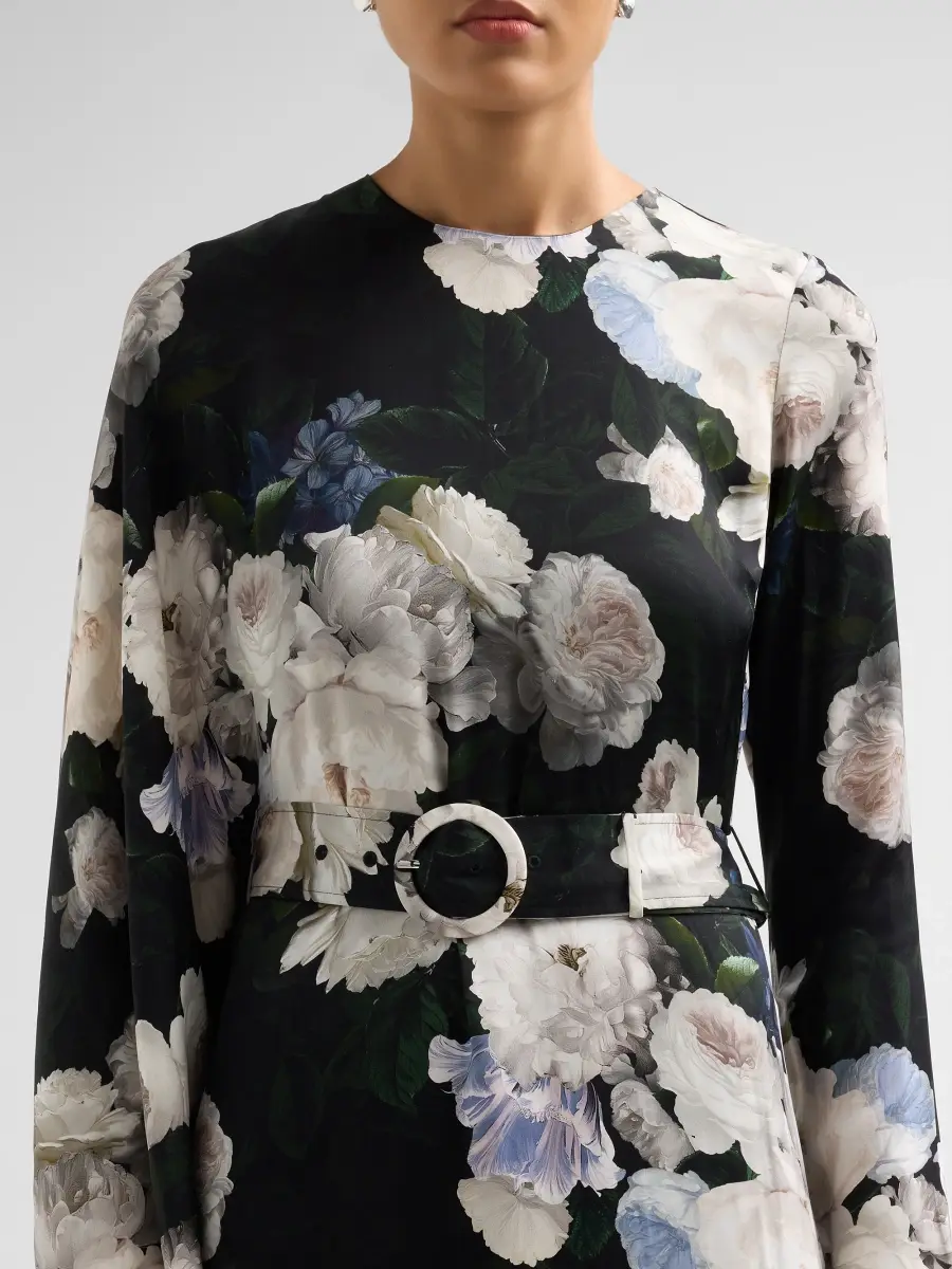 Elie Tahari Women's Aurelia Floral Silk-Blend Belted Maxi Dress | Thumbnail 5 Elie Tahari Women's Aurelia Floral Silk-Blend Belted Maxi Dress | Thumbnail 5