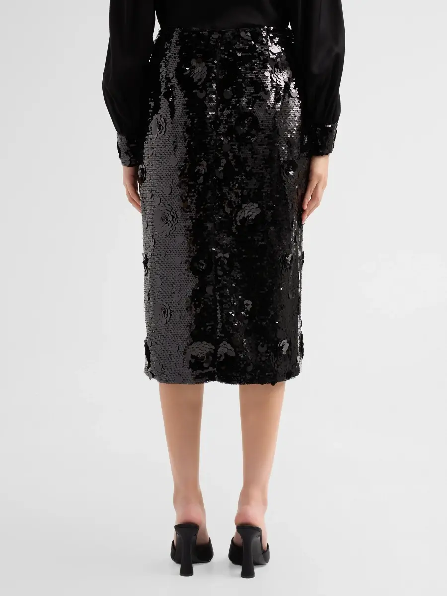 Elie Tahari Women's The Amira Sequin Midi Skirt | Thumbnail 3 Elie Tahari Women's The Amira Sequin Midi Skirt | Thumbnail 3