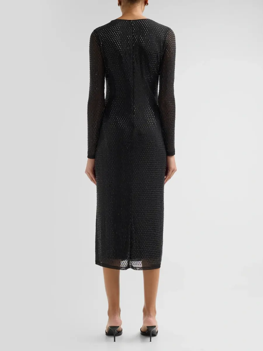 Elie Tahari Women's The Luna Embellished Mesh Crewneck Maxi Dress | Thumbnail 3 Elie Tahari Women's The Luna Embellished Mesh Crewneck Maxi Dress | Thumbnail 3