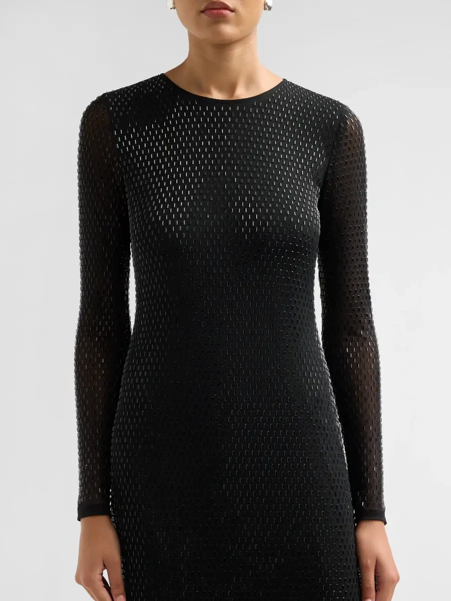 Elie Tahari Women's The Luna Embellished Mesh Crewneck Maxi Dress | Thumbnail 5 Elie Tahari Women's The Luna Embellished Mesh Crewneck Maxi Dress | Thumbnail 5