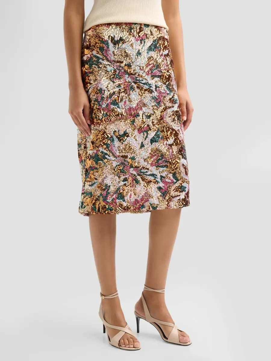 Elie Tahari Women's Adrianne Sequined Midi Skirt | Thumbnail 4