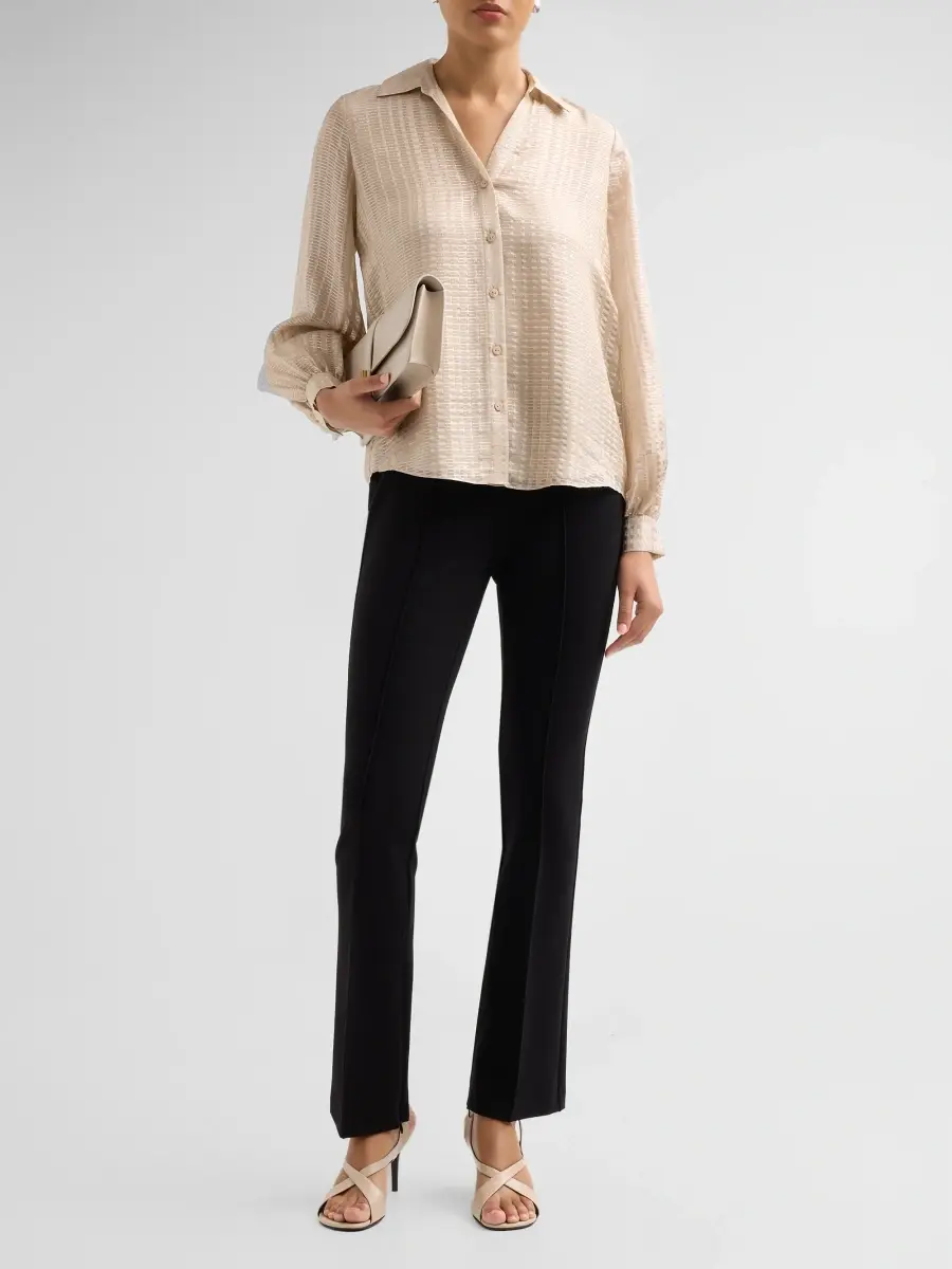 Elie Tahari Women's Madeline Metallic Silk Blouse | Thumbnail 2
