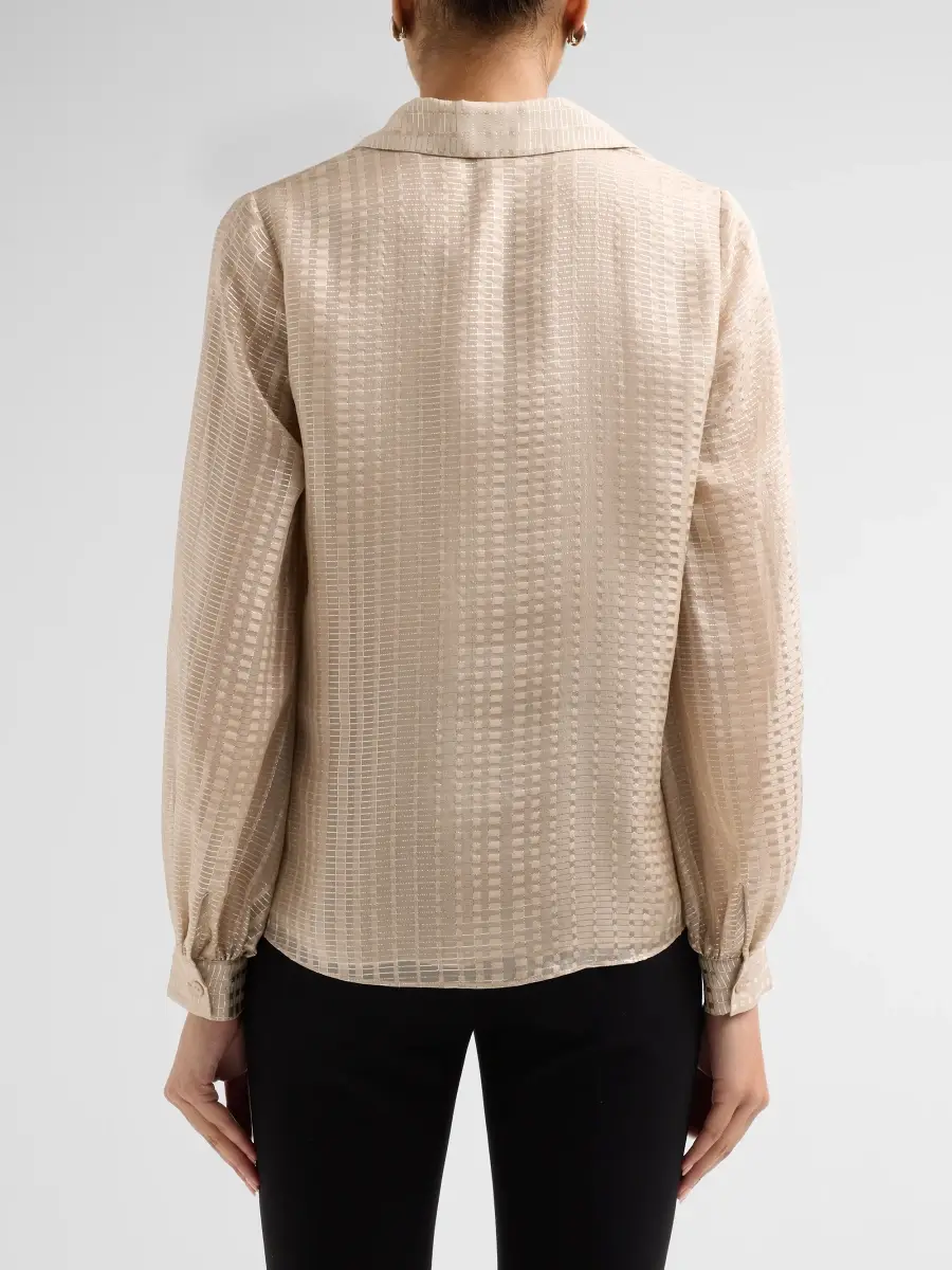 Elie Tahari Women's Madeline Metallic Silk Blouse | Thumbnail 3
