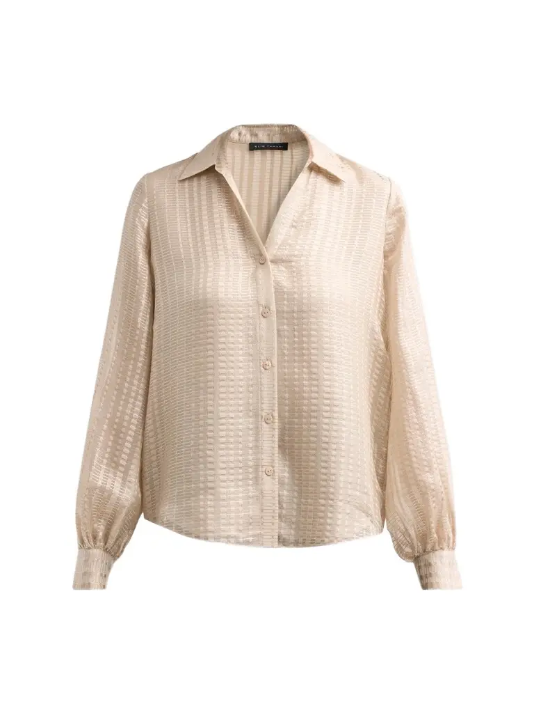Elie Tahari Women's Madeline Metallic Silk Blouse