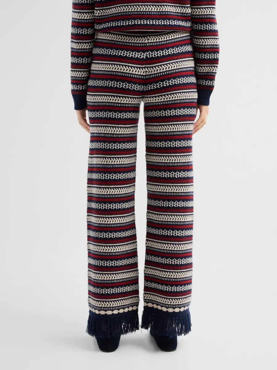 Guest In Residence Women's Western Striped Wool-Cashmere Knit Pants | Thumbnail 3 Guest In Residence Women's Western Striped Wool-Cashmere Knit Pants | Thumbnail 3