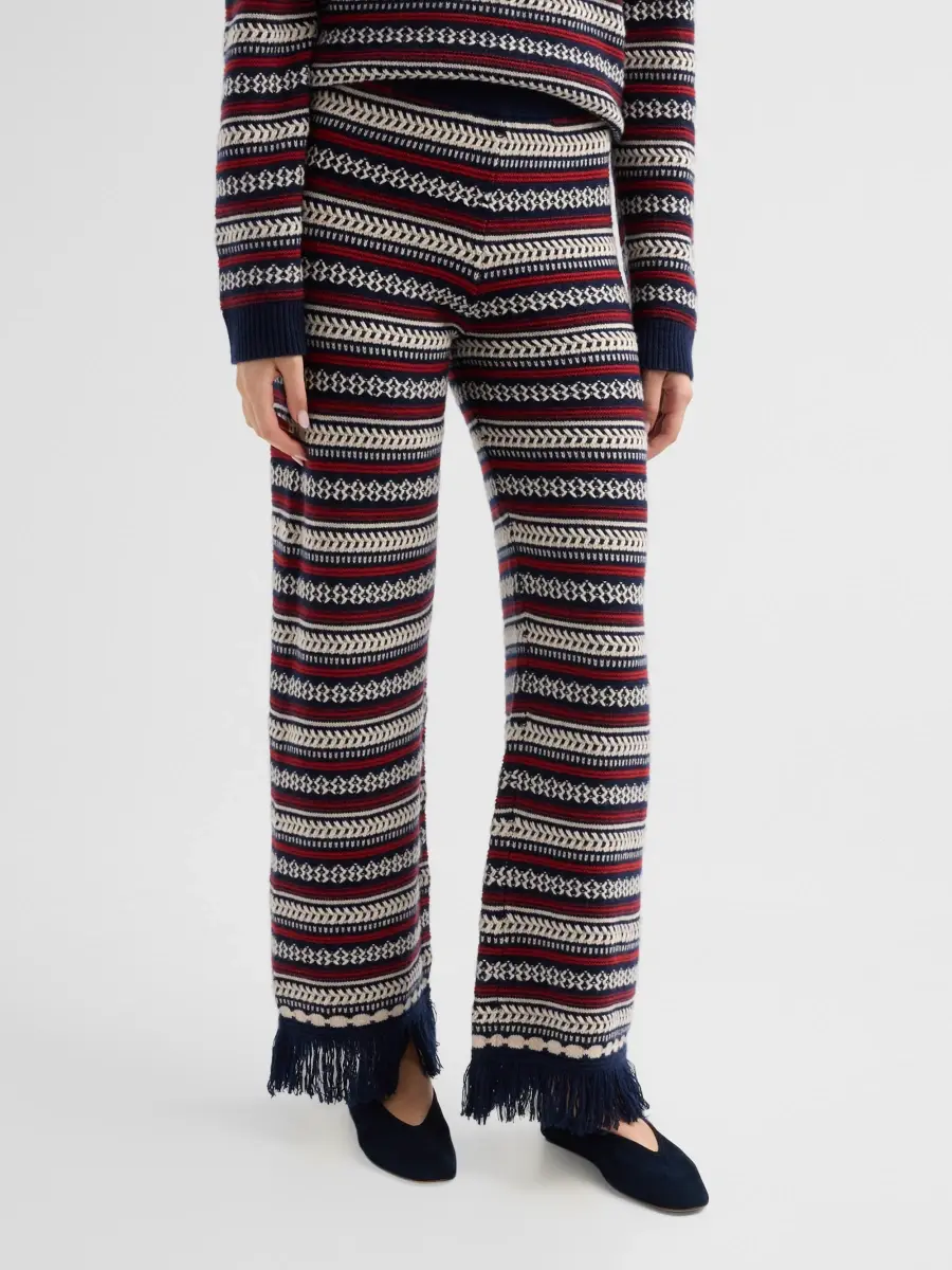 Guest In Residence Women's Western Striped Wool-Cashmere Knit Pants | Thumbnail 4 Guest In Residence Women's Western Striped Wool-Cashmere Knit Pants | Thumbnail 4