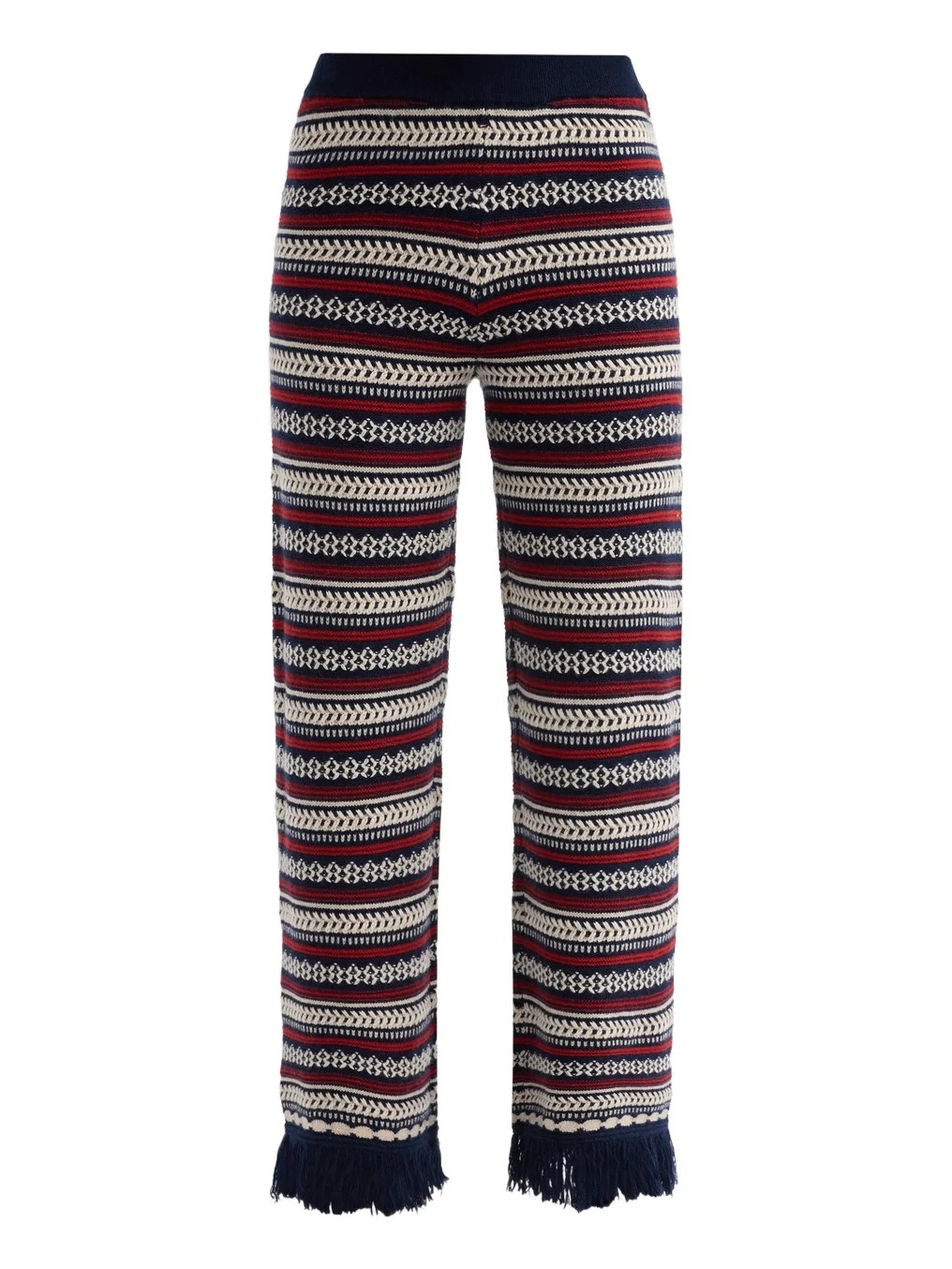 Women's Western Striped Wool-Cashmere Knit Pants Women's Western Striped Wool-Cashmere Knit Pants