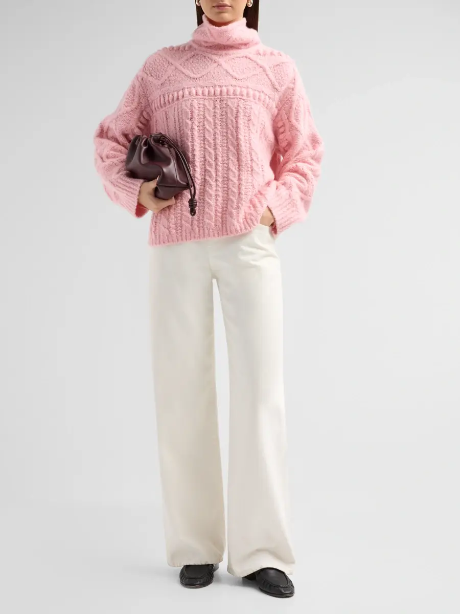 Guest In Residence Women's Super Cloud Cashmere-Silk Turtleneck Sweater | Thumbnail 2 Guest In Residence Women's Super Cloud Cashmere-Silk Turtleneck Sweater | Thumbnail 2