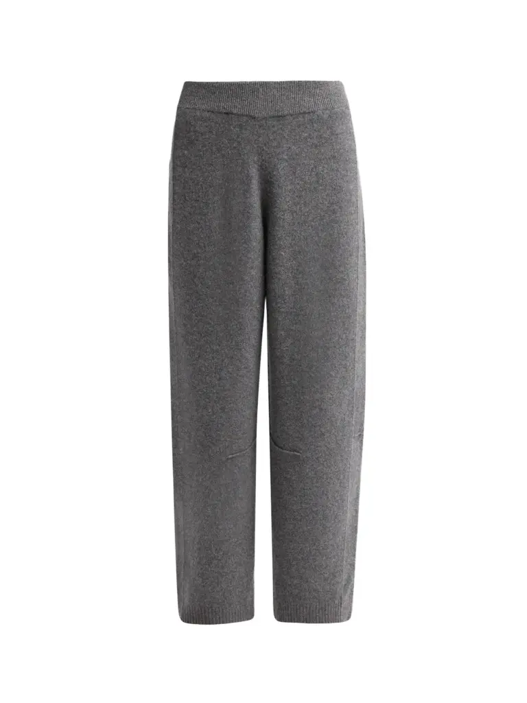 Women's Wool-Cashmere Knit Barrel-Leg Pants Women's Wool-Cashmere Knit Barrel-Leg Pants