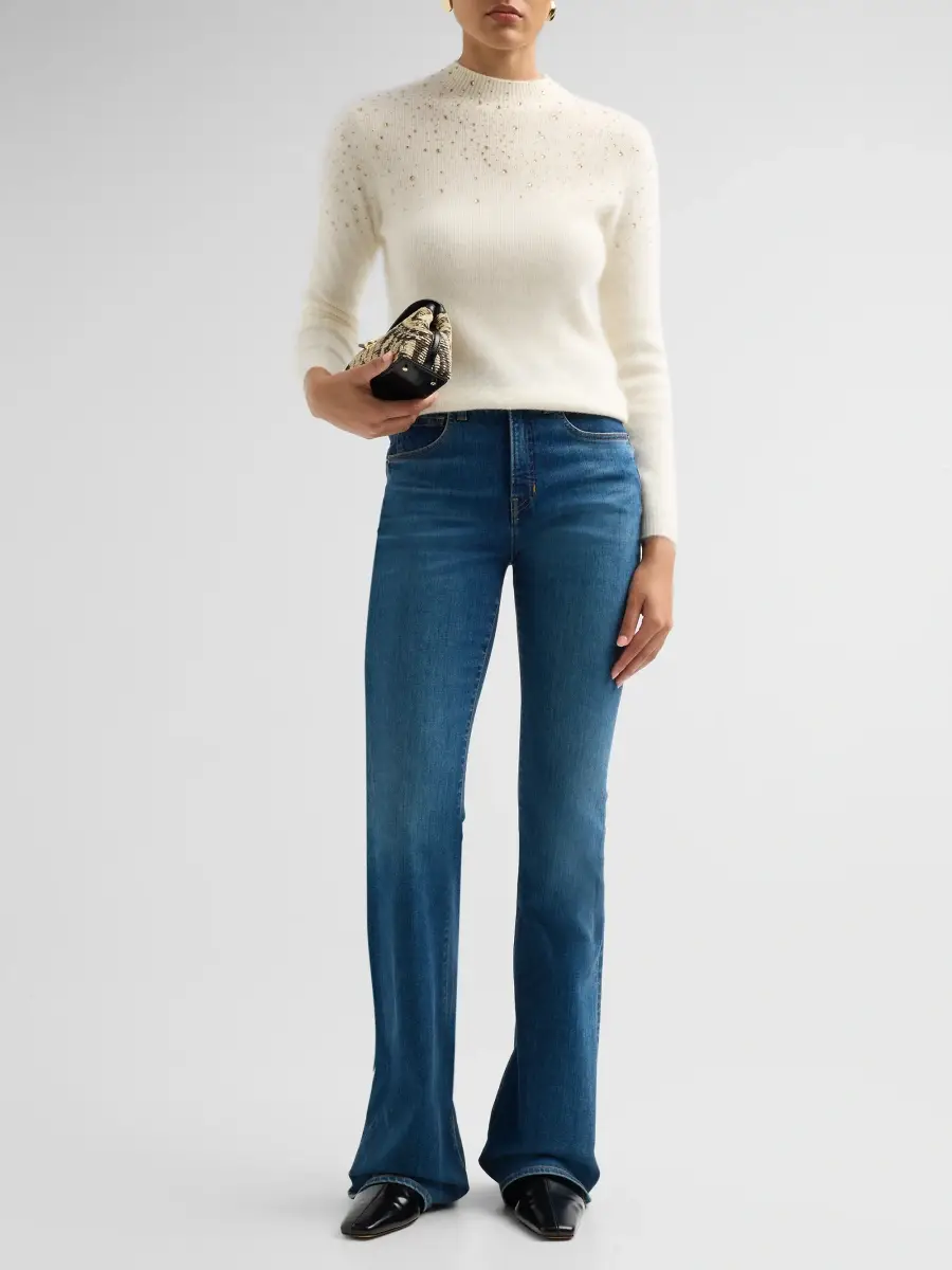 Elie Tahari Women's Andi Embellished Cashmere Mock-Turtleneck Sweater | Thumbnail 2