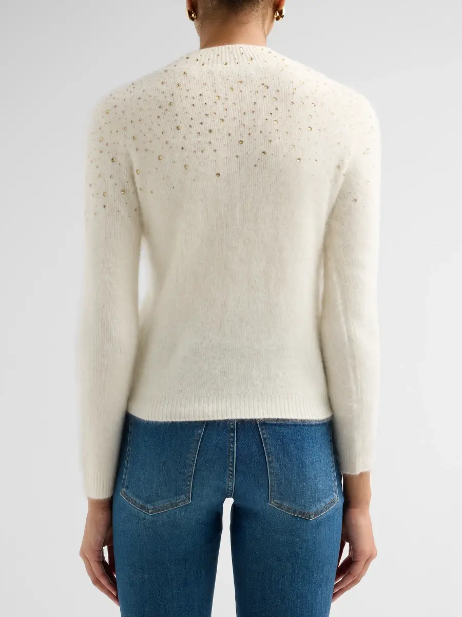 Elie Tahari Women's Andi Embellished Cashmere Mock-Turtleneck Sweater | Thumbnail 3